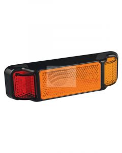 Autolamps Red/Amber Side Marker With Reflector 12/24V 4 Leds