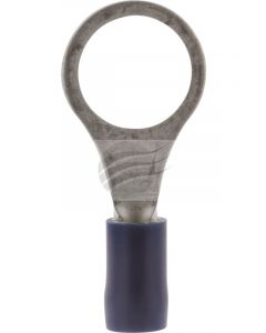 Jaylec Pack 10 Ring Terminal 10mm Insul Pvc Double Crimp Blue