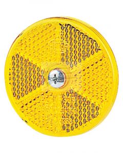 Hella Retro Reflector Amber 60mm Dia Centre Fixing Screw