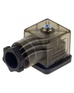 Jaylec Din Connector Square Type "A" 24V w/ LED 2 Pole w/ Common Earth