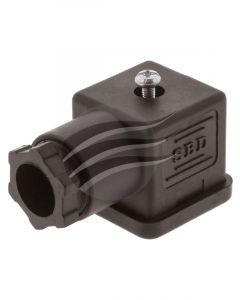 Jaylec Din Connector Square Type "A" 2 Pole With Common Earth, Black