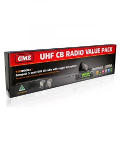 GME Uhf Cb Radio 80 Channel Value Pack Inc Tx3500 Ae4018K2 Mb407Ss