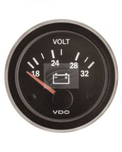 VDO Cockpit Vision Voltmeter 24V 18 - 32 Volt Dial 52mm Diam