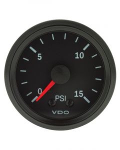 VDO Pressure Gauge Mechanical 0-15Psi, 52mm Cockpit Vision Eg0147