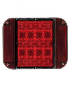Jaylec LED Stop/Tail Lamp 10-30V with Reflector Black Housing Single