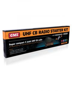 GME Original UHF Radio+Ae4018K2 6.6Dbi Fibreglass Blk Antenna Pack