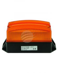 Jaylec LED Amber Strobe Light 12-80V Plastic 2 Bolt Mount 80 Quad Flash