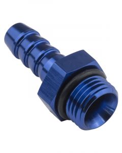 Proflow Fitting adaptor AN 8 Male Hose End To 3/8in. Barb, Blue