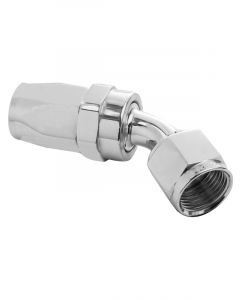 Proflow 45 Degree Hose End -20AN Hose to Female, Polished
