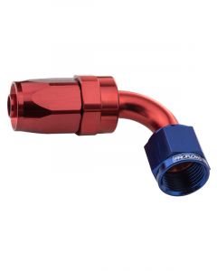Proflow 90 Degree Hose End -06AN Hose to Female, Blue/Red