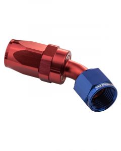 Proflow 60 Degree Hose End Hose End -06AN Hose to Female, Blue/Red