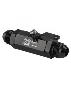 Proflow Valve, Shut-Off, Aluminium, Black, -12 AN Male Threads, E