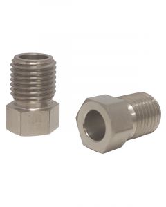 Proflow Stainless Brake Hard Line Tube Nut 3/8in. x 24 Qty 2 for 1/4 p