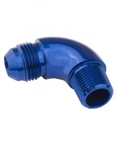 Proflow 90 Degree 1/4in. NPT To Male -06AN Flare to NPT Adaptor, Bl