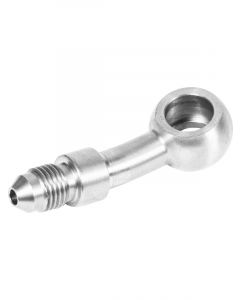 Proflow Chrome -03AN To 20 Degree Banjo Brake Hose End 10mm / 3/8