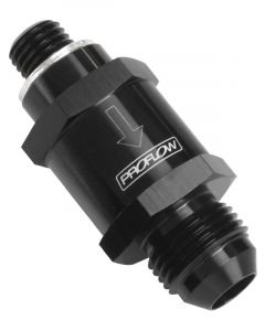 Proflow EFI Fuel Check Valve M12 x 1.50 To -08AN, Black