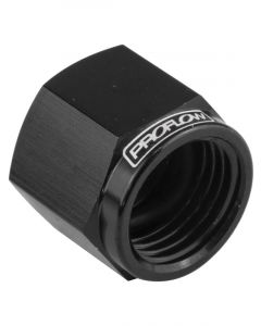 Proflow Fitting Aluminium Flare Cap 12mm x 1.50 Bosch Pump, Black