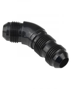 Proflow 45 Degree Male Fitting Bulkhead Adaptor -08AN, Black