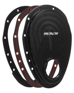 Proflow Timing Cover, 2-piece, Billet Aluminium, Black Anodised, SB