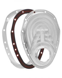 Proflow Timing Cover, 2-piece, Billet Aluminium, Silver Anodised, SB