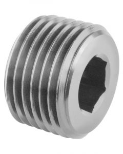 Proflow Fitting Aluminium Socket Plug 1/8in. NPT Stainless