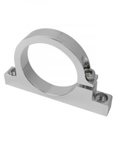 Proflow Fuel Filter Brackets, Single 61mm hole, Aluminium, Silver