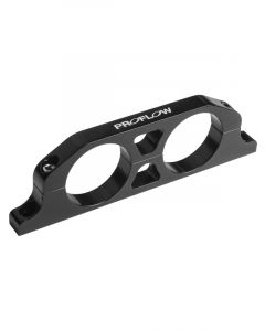 Proflow Fuel Filter Brackets, Dual 76 mm hole, Aluminium, Black