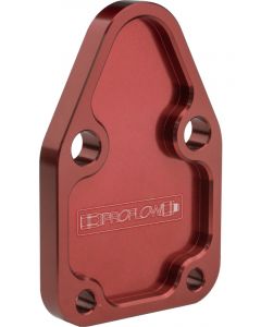 Proflow Fuel Pump Block-Off Plate, Aluminium, Red Anodised, SB Che