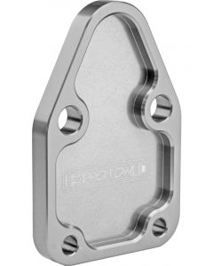 Proflow Fuel Pump Block-Off Plate, Aluminium, Silver Anodised, SB