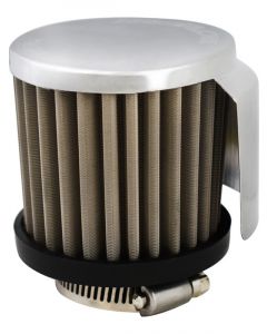 Proflow Breather Filter Clamp On w/Shield 75mm Rubber Base Suit 1.