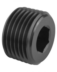 Proflow Fitting Aluminium Socket Plug 1in. NPT, Black