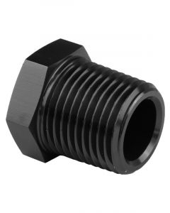 Proflow Fitting Aluminium Hex Head Plug 1/8in. NPT, Black