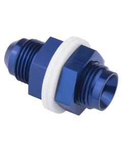 Proflow Fitting, Fuel Cell Male bulkhead -12AN, Blue