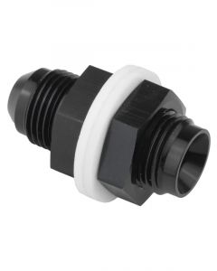 Proflow Fitting, Fuel Cell Male bulkhead -20AN, Black