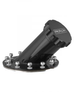 Proflow Fuel Filler Neck Aluminium Black, 45 Degree, 2 in. Diameter