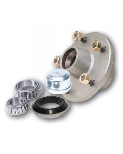 ARK 6" Hub For Ford with Ford Bearings Caps Seals Nuts Galvanised Plain Pack