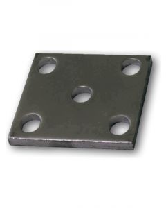 ARK Fish Plate 95mm x 90mm Suits 45mm Wide Leaf Spring Black