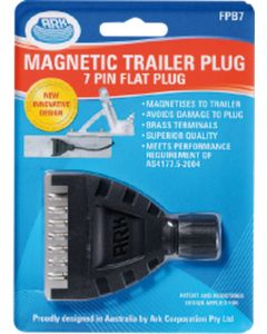 ARK 7 Pin Flat Trailer Plug Plastic Incl Magnet Common All States Pack