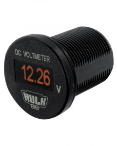 Hulk 4x4 OLED Voltmeter 5-60V Dc 29mm Dia Amber OLED