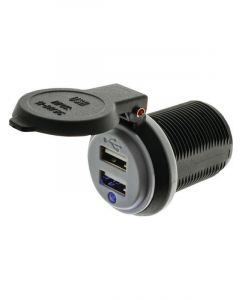 Hulk 4x4 Dual USB Socket 2.4A Each Port Total 4.8A Plastic Cap Blu LED
