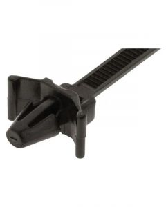 Jaylec Pkt100 Cable Tie 202mm X 4.7mm Black Push Mount Uv & Heat Res