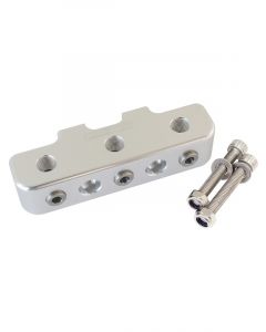Aeroflow Pressure Sensor Block Silver 9 X 1/8" Npt