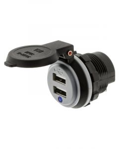 Hulk 4x4 Dual Usb Socket 90° Terminals To Allow Shallow Fitment