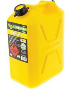 Hulk 4x4 Fast Flow Plastic Fuel Can 10L Diesel Yellow
