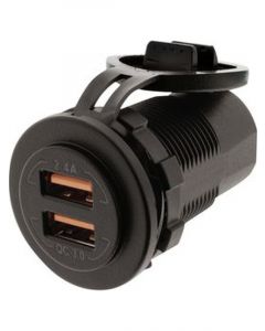 Hulk 4x4 Dual Usb Socket Port A- 5V 2.4A Port B- Qc3.0 3.6-12V 18W
