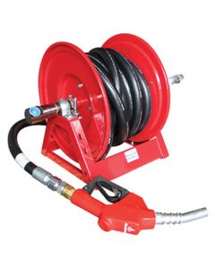 Alemlube 1" Bare Air Driven Hand Rewind Hose Reel w/ Nozzle 