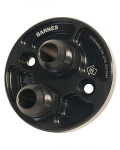 Barnes Oil Filter Adapter Blockoff Bolt-On 12 AN Male Inlet Black