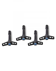 Proform Engine Valve Cover Wing Nuts Steel Black For Mopar Logo 1/4-20 Thread