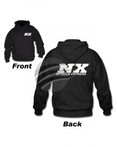 NX Express NX Black Hoodie with White Logo, Small