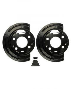 Dorman Rear Disc Brake Backing Plates Pair EDP Black For Cadillac GMC